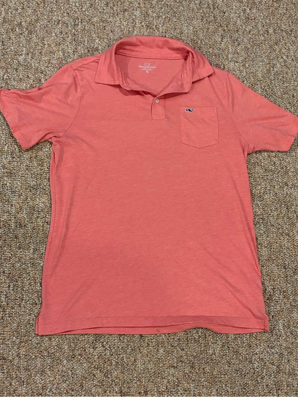 Vineyard Vines Coral Pocket Polo Shirt - XL (18)